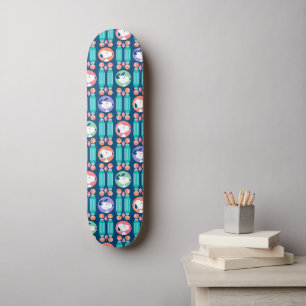 Erdnüsse   Snoopy Dark Blue Deko Dreams Pattern Skateboard