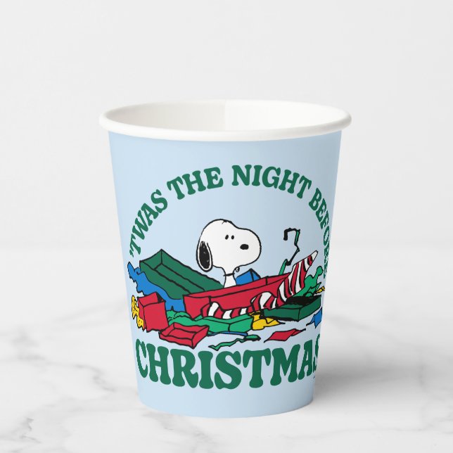Erdnüsse | Snoopy 'Das war die Nacht vor Weihnacht Pappbecher (Links)