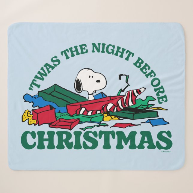 Erdnüsse | Snoopy 'Das war die Nacht vor Weihnacht Sherpadecke (Vorderseite (Horizontal))