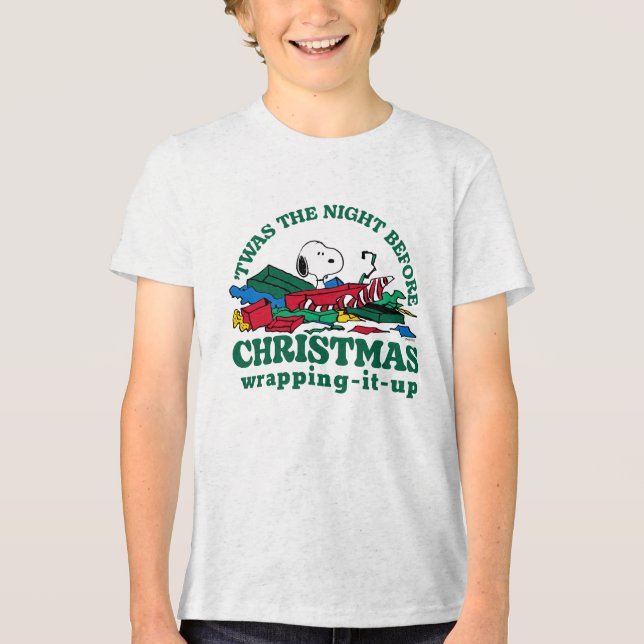 Erdnüsse | Snoopy 'Das war die Nacht vor Weihnacht Tri-Blend Shirt (Vorderseite)