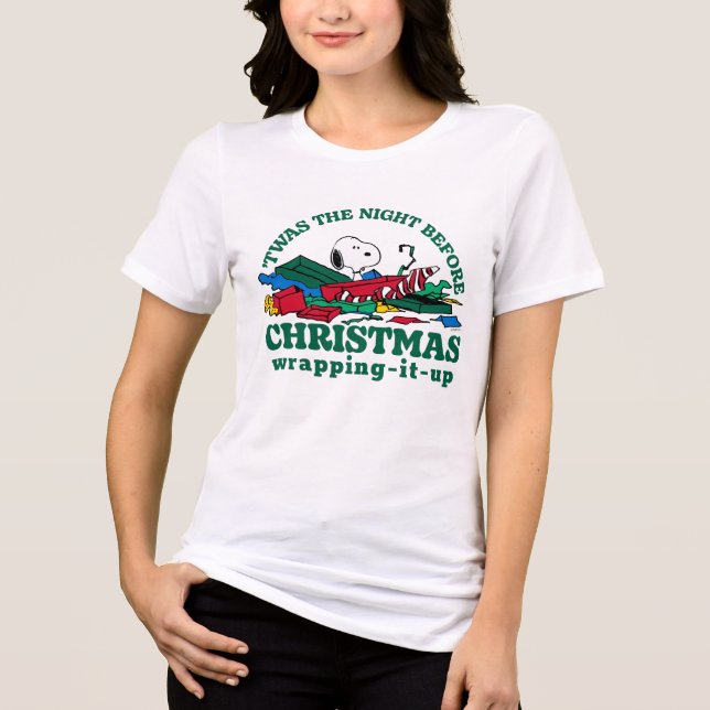 Erdnüsse | Snoopy 'Das war die Nacht vor Weihnacht Tri-Blend Shirt (Vorderseite)