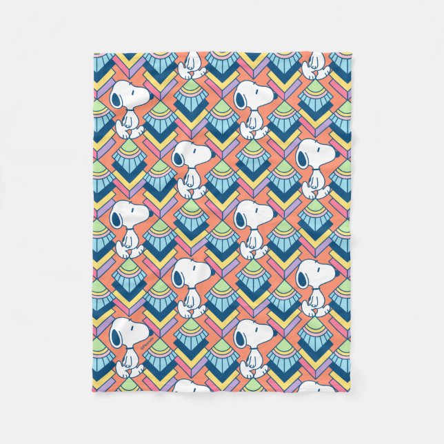 Erdnüsse | Snoopy Deko Dreams Pattern Fleecedecke (Vorderseite)