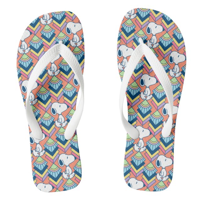 Erdnüsse | Snoopy Deko Dreams Pattern Flip Flops (Fußbett)