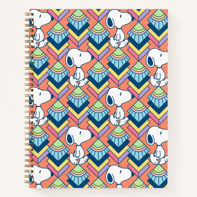 Erdnüsse | Snoopy Deko Dreams Pattern Notizbuch (Vorderseite)