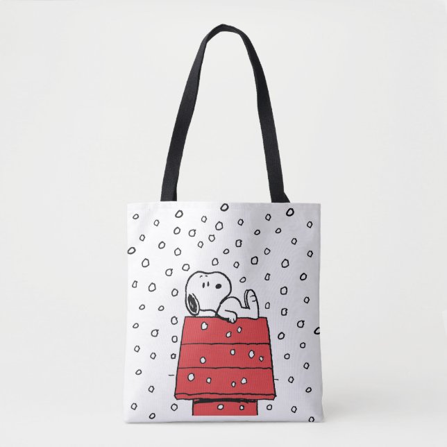 Erdnüsse | Snoopy Doghouse Snowflakes Tasche (Vorderseite)