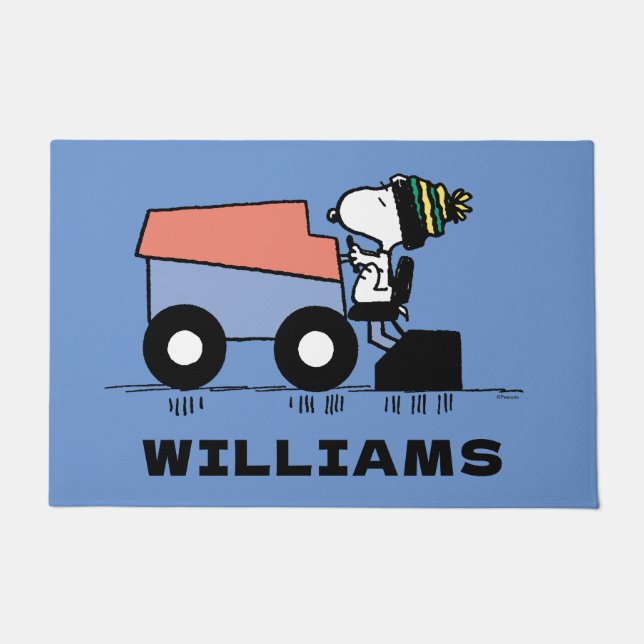 Erdnüsse | Snoopy-Eiswiederbelebungsmaschine Fußmatte (Vorderseite)