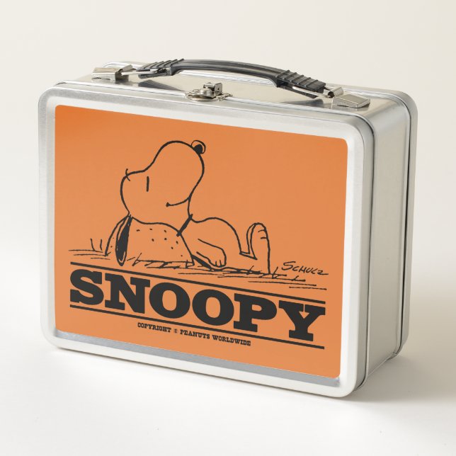 Erdnüsse | Snoopy-Erholung Metall Brotdose (Vorderseite)