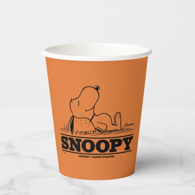 Erdnüsse | Snoopy-Erholung Pappbecher (Vorderseite)