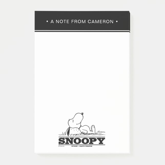 Erdnüsse | Snoopy-Erholung Post-it Klebezettel (Vorderseite)