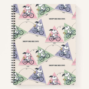Erdnüsse Snoopy Fahrradfahrt Statistiken Notizbuch