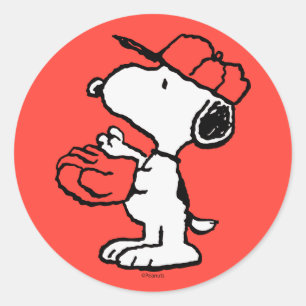 Erdnüsse Snoopy Fang machen Runder Aufkleber