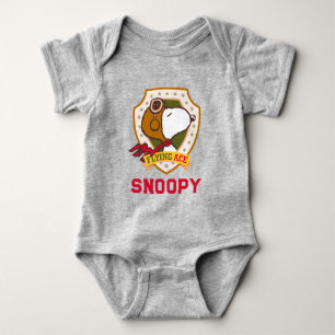Erdnüsse   Snoopy Flying Ace-Abzeichen Baby Strampler