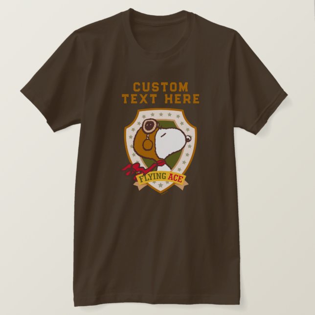 Erdnüsse | Snoopy Flying Ace-Abzeichen T-Shirt (Design vorne)