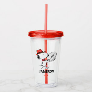 Erdnüsse   Snoopy Football Coach Acryltrinkbecher