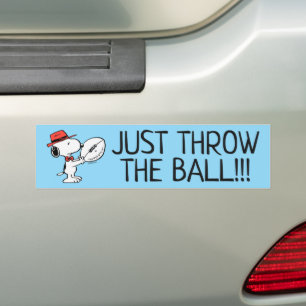 Erdnüsse Snoopy Football Coach Autoaufkleber