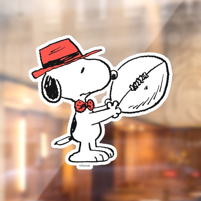 Erdnüsse | Snoopy Football Coach Fensteraufkleber (Blatt 2)