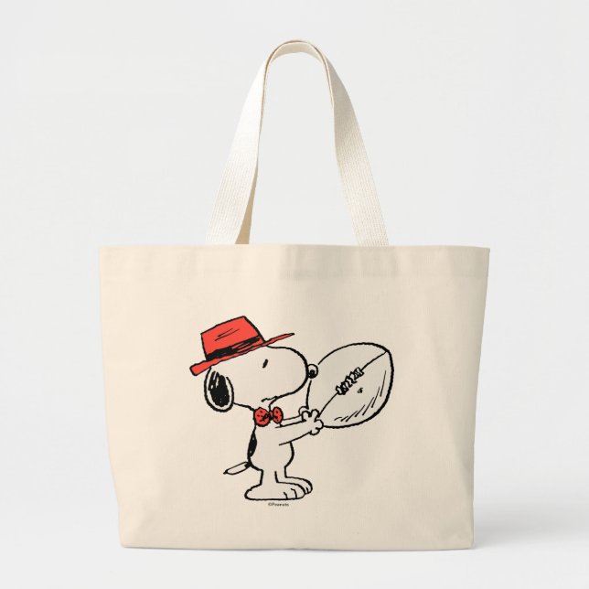 Erdnüsse | Snoopy Football Coach Jumbo Stoffbeutel (Vorne)