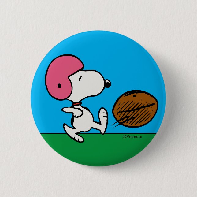 Erdnüsse | Snoopy Football Kicker Button (Vorderseite)