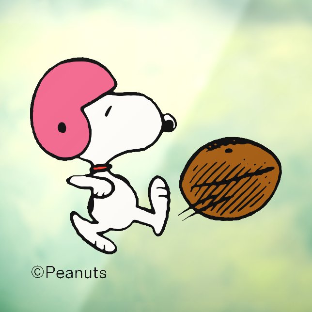 Erdnüsse | Snoopy Football Kicker Fensteraufkleber (Blatt 3)