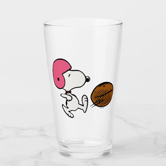Erdnüsse | Snoopy Football Kicker Glas (Vorderseite)