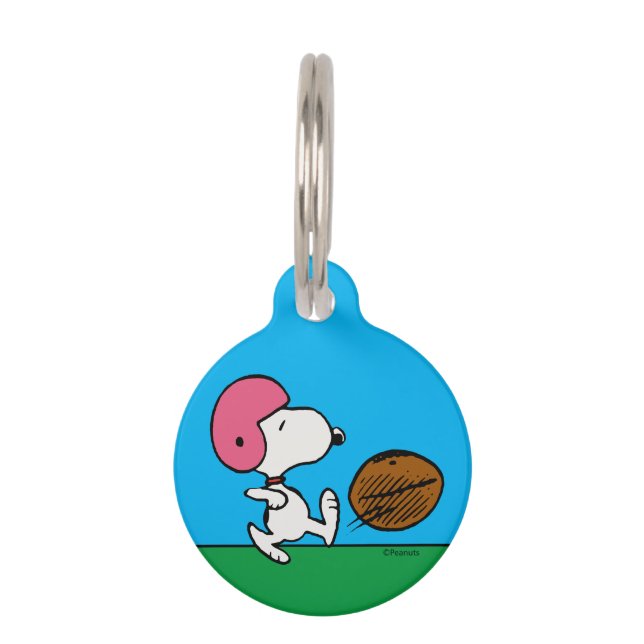 Erdnüsse | Snoopy Football Kicker Haustiermarke (Vorderseite)