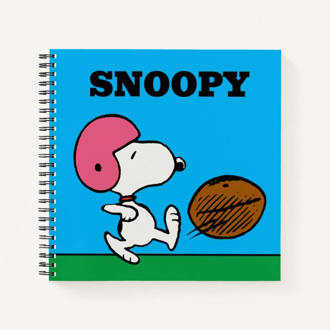 Erdnüsse | Snoopy Football Kicker Notizbuch (Vorderseite)