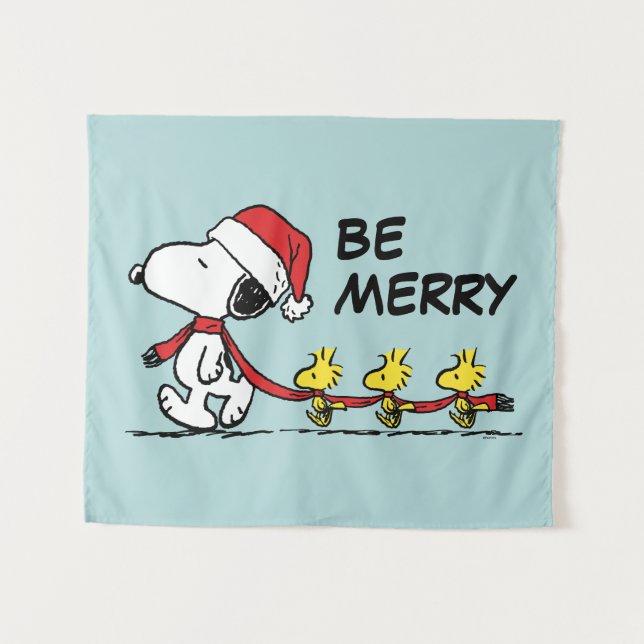 Erdnüsse | Snoopy & Friends Winter Scarf Wandteppich (Vorderseite (Horizontal))