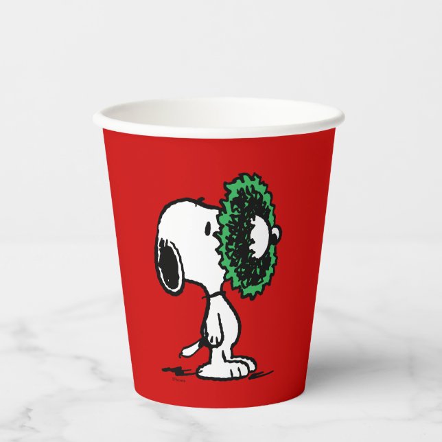 Erdnüsse | Snoopy für Feiertage Pappbecher (Vorderseite)