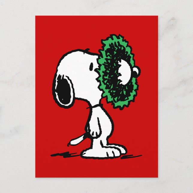 Erdnüsse | Snoopy für Feiertage Postkarte (Vorderseite)