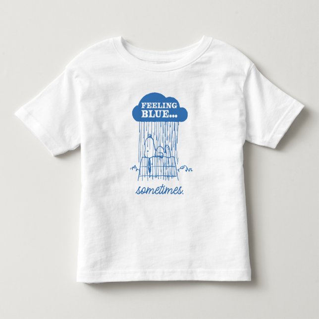 Erdnüsse | Snoopy Gefühl Blau ist auch in Ordnung Kleinkind T-shirt (Vorderseite)