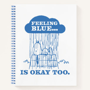 Erdnüsse Snoopy Gefühl Blau ist auch in Ordnung Notizbuch