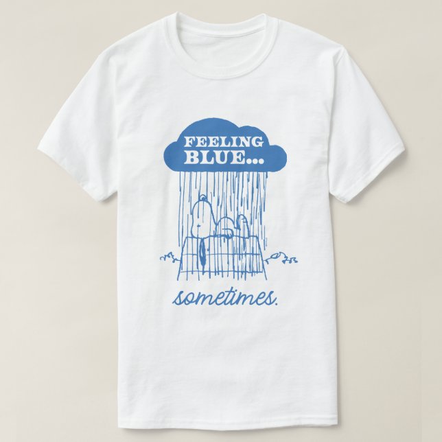 Erdnüsse | Snoopy Gefühl Blau ist auch in Ordnung T-Shirt (Design vorne)