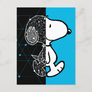 Erdnüsse Snoopy Geometric Design Postkarte