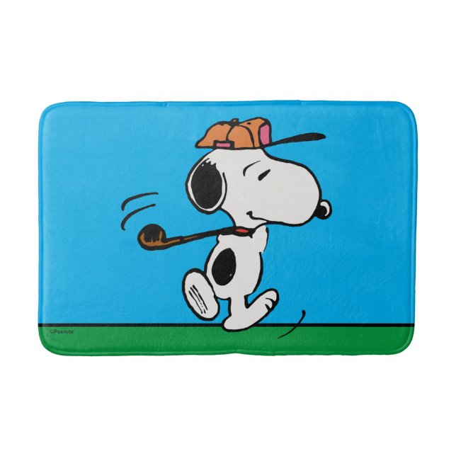 Erdnüsse | Snoopy Golf Swing Badematte (Vorderseite)