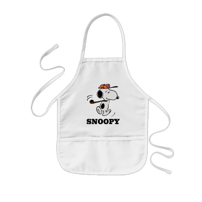 Erdnüsse | Snoopy Golf Swing Kinderschürze (Vorne)