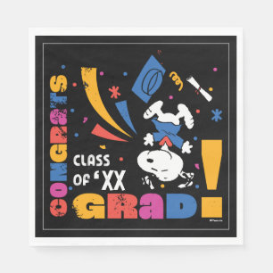 Erdnüsse Snoopy Gratuliere Absolvent Abschluss Kon Serviette