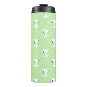 Erdnüsse Snoopy Green Deco Dreams Muster Thermosbecher