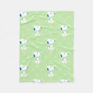 Erdnüsse   Snoopy Green Deko Dreams Pattern Fleecedecke