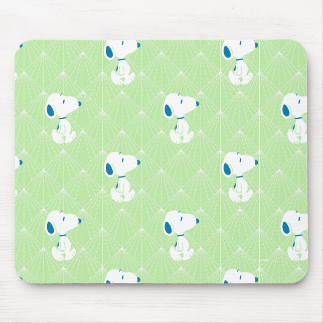 Erdnüsse | Snoopy Green Deko Dreams Pattern Mousepad (Vorne)