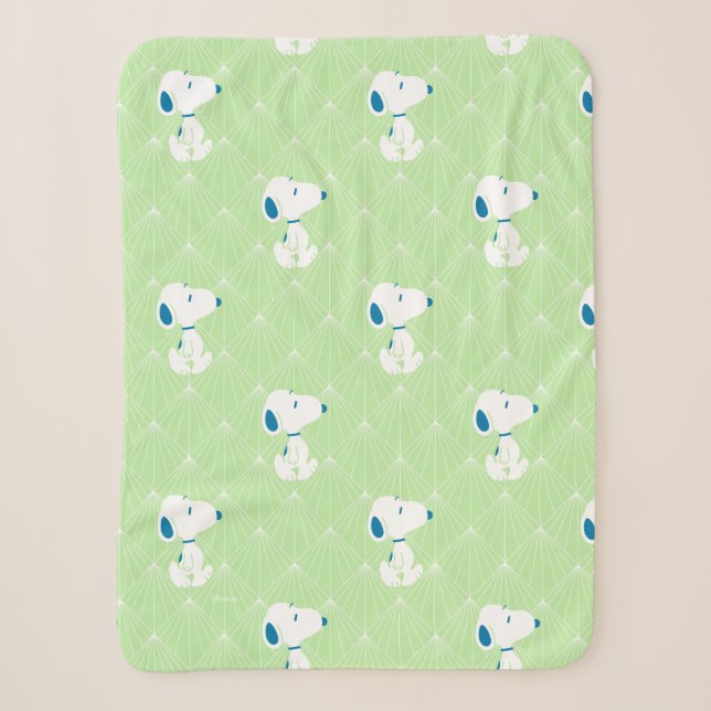 Erdnüsse | Snoopy Green Deko Dreams Sherpadecke (Vorderseite)
