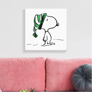 Erdnüsse   Snoopy Green Snow Cap Leinwanddruck