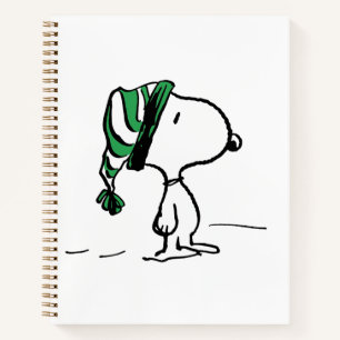 Erdnüsse   Snoopy Green Snow Cap Notizbuch