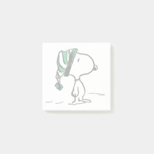 Erdnüsse Snoopy Green Snow Cap Post-it Klebezettel