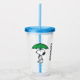 Erdnüsse Snoopy Green Umbrella Acryltrinkbecher