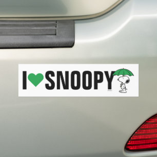 Erdnüsse   Snoopy Green Umbrella Autoaufkleber