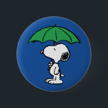 Erdnüsse | Snoopy Green Umbrella Button<br><div class="desc">Karo dieses lustige Design von Peanuts mit Snoopy.</div>