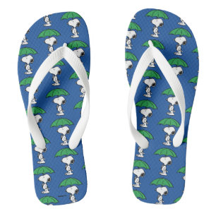 Erdnüsse   Snoopy Green Umbrella Flip Flops