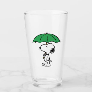 Erdnüsse   Snoopy Green Umbrella Glas
