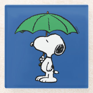 Erdnüsse | Snoopy Green Umbrella Glasuntersetzer