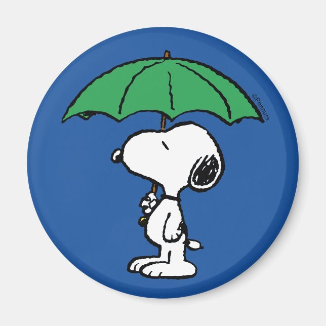 Erdnüsse | Snoopy Green Umbrella Magnet (Vorne)